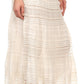 Sakkas March Bohemian Lace Embroidered Skirt With Lining And Foldover Waist