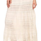 Sakkas March Bohemian Lace Embroidered Skirt With Lining And Foldover Waist