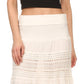 Sakkas March Bohemian Lace Embroidered Skirt With Lining And Foldover Waist