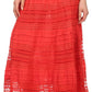 Sakkas March Bohemian Lace Embroidered Skirt With Lining And Foldover Waist