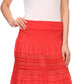Sakkas March Bohemian Lace Embroidered Skirt With Lining And Foldover Waist