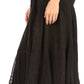 Sakkas Olivia Womens Maxi Bohemian Gypsy Long Skirt With Elastic Waist and Lace