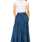 Sakkas Olivia Womens Maxi Bohemian Gypsy Long Skirt With Elastic Waist and Lace