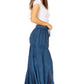 Sakkas Olivia Womens Maxi Bohemian Gypsy Long Skirt With Elastic Waist and Lace