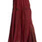 Sakkas Olivia Womens Maxi Bohemian Gypsy Long Skirt With Elastic Waist and Lace