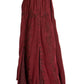 Sakkas Olivia Womens Maxi Bohemian Gypsy Long Skirt With Elastic Waist and Lace