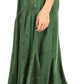 Sakkas Olivia Womens Maxi Bohemian Gypsy Long Skirt With Elastic Waist and Lace