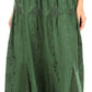 Sakkas Olivia Womens Maxi Bohemian Gypsy Long Skirt With Elastic Waist and Lace