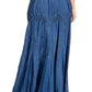 Sakkas Olivia Womens Maxi Bohemian Gypsy Long Skirt With Elastic Waist and Lace