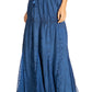Sakkas Olivia Womens Maxi Bohemian Gypsy Long Skirt With Elastic Waist and Lace