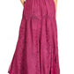 Sakkas Olivia Womens Maxi Bohemian Gypsy Long Skirt With Elastic Waist and Lace