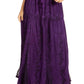Sakkas Olivia Womens Maxi Bohemian Gypsy Long Skirt With Elastic Waist and Lace