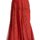 Sakkas Olivia Womens Maxi Bohemian Gypsy Long Skirt With Elastic Waist and Lace