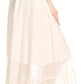 Sakkas Shamim Boho Maxi Long Skirt with Sheer Textured Panels W/ Smocked Waistband