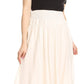 Sakkas Shamim Boho Maxi Long Skirt with Sheer Textured Panels W/ Smocked Waistband