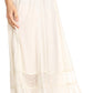 Sakkas Shamim Boho Maxi Long Skirt with Sheer Textured Panels W/ Smocked Waistband
