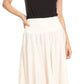 Sakkas Shamim Boho Maxi Long Skirt with Sheer Textured Panels W/ Smocked Waistband