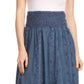 Sakkas Monola Long Tall Lace Embroidered Paneled Adjustable Waist Flare Skirt