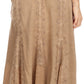 Sakkas Monola Long Tall Lace Embroidered Paneled Adjustable Waist Flare Skirt