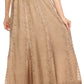 Sakkas Monola Long Tall Lace Embroidered Paneled Adjustable Waist Flare Skirt