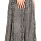 Sakkas Monola Long Tall Lace Embroidered Paneled Adjustable Waist Flare Skirt