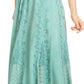 Sakkas Monola Long Tall Lace Embroidered Paneled Adjustable Waist Flare Skirt