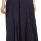 Sakkas Monola Long Tall Lace Embroidered Paneled Adjustable Waist Flare Skirt