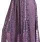 Sakkas Monola Long Tall Lace Embroidered Paneled Adjustable Waist Flare Skirt
