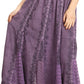 Sakkas Monola Long Tall Lace Embroidered Paneled Adjustable Waist Flare Skirt
