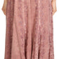 Sakkas Monola Long Tall Lace Embroidered Paneled Adjustable Waist Flare Skirt