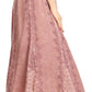 Sakkas Monola Long Tall Lace Embroidered Paneled Adjustable Waist Flare Skirt