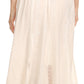 Sakkas Monola Long Tall Lace Embroidered Paneled Adjustable Waist Flare Skirt