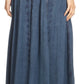 Sakkas Ines Womens Gypsy Maxi Bohemian Long Skirt With Elastic Smock Waist & Lace