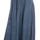 Sakkas Ines Womens Gypsy Maxi Bohemian Long Skirt With Elastic Smock Waist & Lace