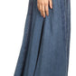 Sakkas Ines Womens Gypsy Maxi Bohemian Long Skirt With Elastic Smock Waist & Lace