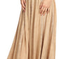 Sakkas Ines Womens Gypsy Maxi Bohemian Long Skirt With Elastic Smock Waist & Lace