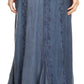Sakkas Monica Womens Gypsy Bohemian Long Maxi Skirt with Elastic Waist and Lace
