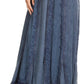Sakkas Monica Womens Gypsy Bohemian Long Maxi Skirt with Elastic Waist and Lace