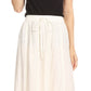 Sakkas Monica Womens Gypsy Bohemian Long Maxi Skirt with Elastic Waist and Lace
