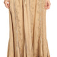 Sakkas Monica Womens Gypsy Bohemian Long Maxi Skirt with Elastic Waist and Lace