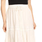 Sakkas Salina Boho Maxi Skirt with Embroidery and Crochet Lace  Adjustable Waist