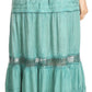 Sakkas Salina Boho Maxi Skirt with Embroidery and Crochet Lace  Adjustable Waist
