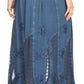 Sakkas Aleja Womens Bohemian Gypsy Maxi Long Skirt Adjustable Elastic Waist Lace