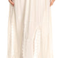 Sakkas Aleja Womens Bohemian Gypsy Maxi Long Skirt Adjustable Elastic Waist Lace