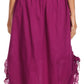 Sakkas Coco Long Cotton Ruffle Skirt with Pockets and Elastic Waistband