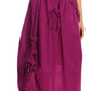 Sakkas Coco Long Cotton Ruffle Skirt with Pockets and Elastic Waistband