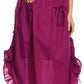 Sakkas Coco Long Cotton Ruffle Skirt with Pockets and Elastic Waistband