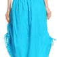 Sakkas Coco Long Cotton Ruffle Skirt with Pockets and Elastic Waistband