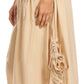 Sakkas Coco Long Cotton Ruffle Skirt with Pockets and Elastic Waistband
