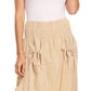 Sakkas Coco Long Cotton Ruffle Skirt with Pockets and Elastic Waistband
